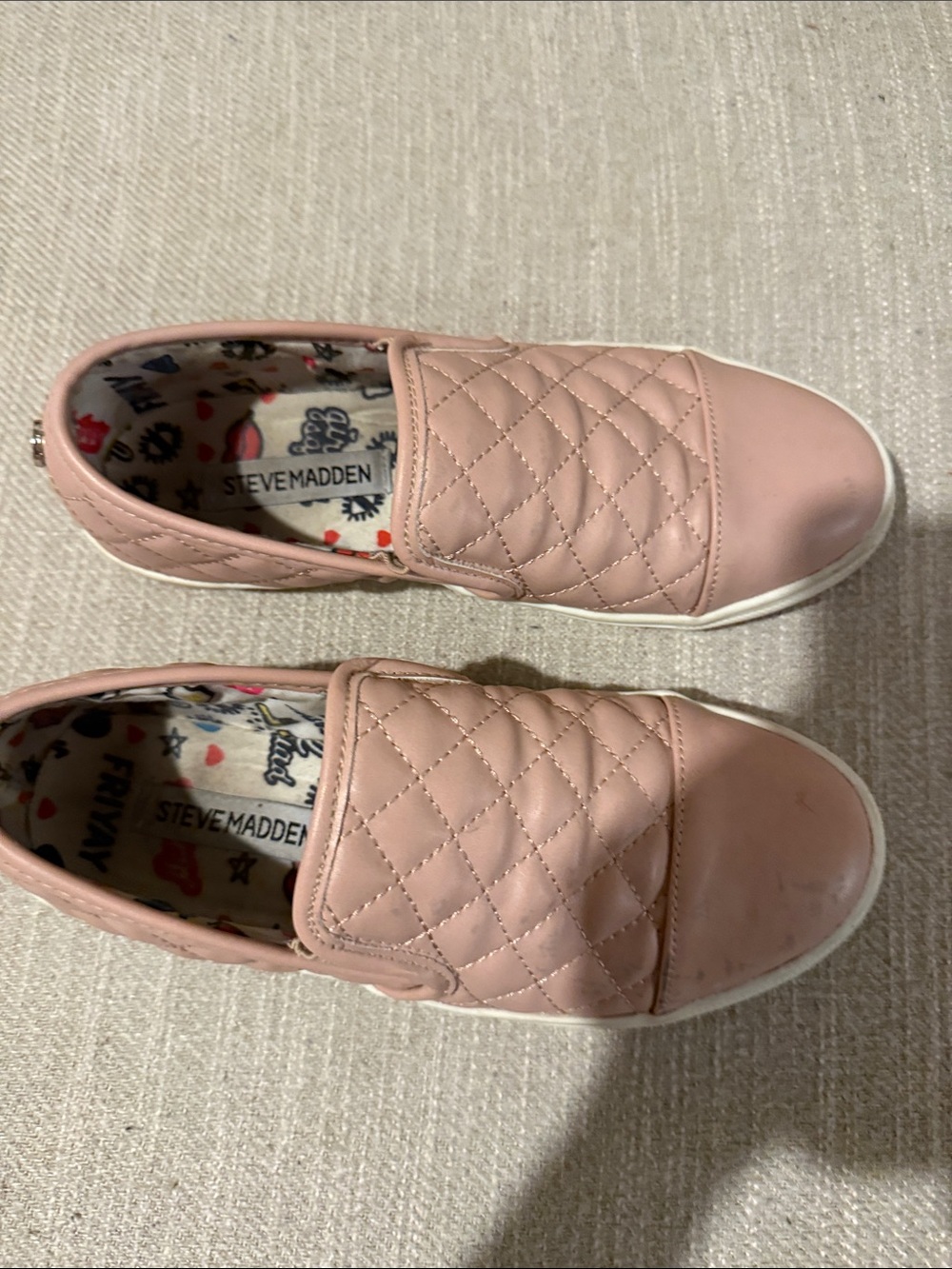 Steve Madden Blush Quilted Slip-On Sneakers